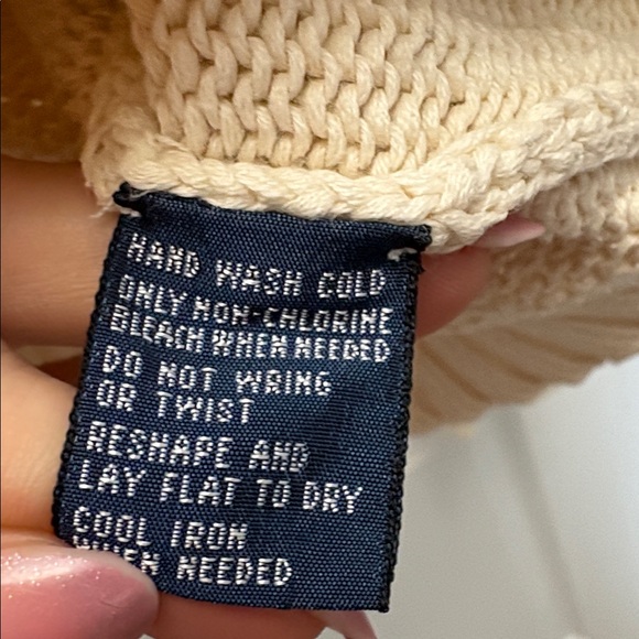 Polo Ralph Lauren American Flag Knit Sweater Cotton Preppy Vintage Style Large - Picture 7 of 9